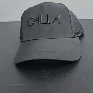 NEW CALIA Women's Black Mesh Trucker Hat Baseball Cap Logo Adjustable Snapback